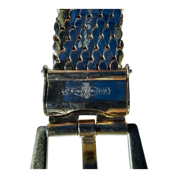 Whiting & Davis Metallic Gold Belt